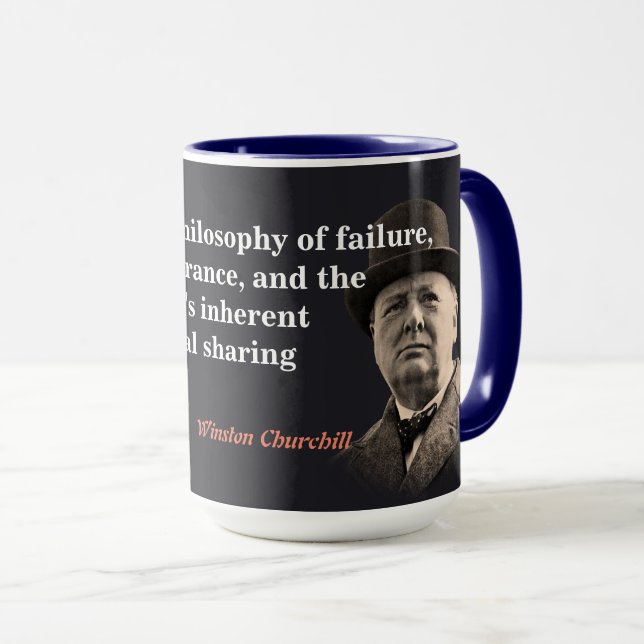 Caneca Winston Churchill Cita O Socialismo (Frente Esquerda)
