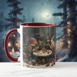 Caneca Winter Elves Tea with a Mouse Friend Add Name Gift