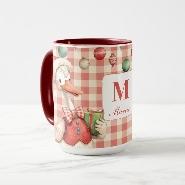 Caneca Winter Red Christmas Silly Goose  1st birthday (Frente Esquerda)