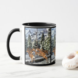 Caneca Winter Season Rocky Mountain Mule Deer