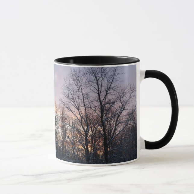 Caneca Winter Sunrise I Pastel Nature Landscape (Direita)