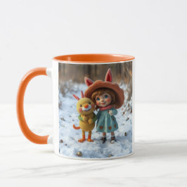 Caneca „Winterfreunde – Magische Freundschaft im Schnee“