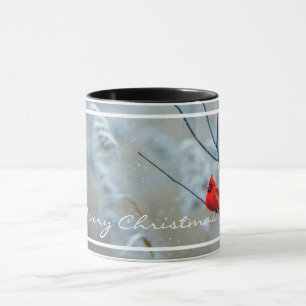 Caneca Wintry Cardinal Foliday Mug
