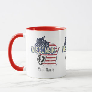 Caneca Wisconsin Estados Unidos - Estado Unidos - Mapa Vi