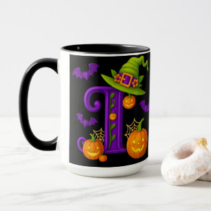 Caneca Witchy Halloween Inicial "I" Mug