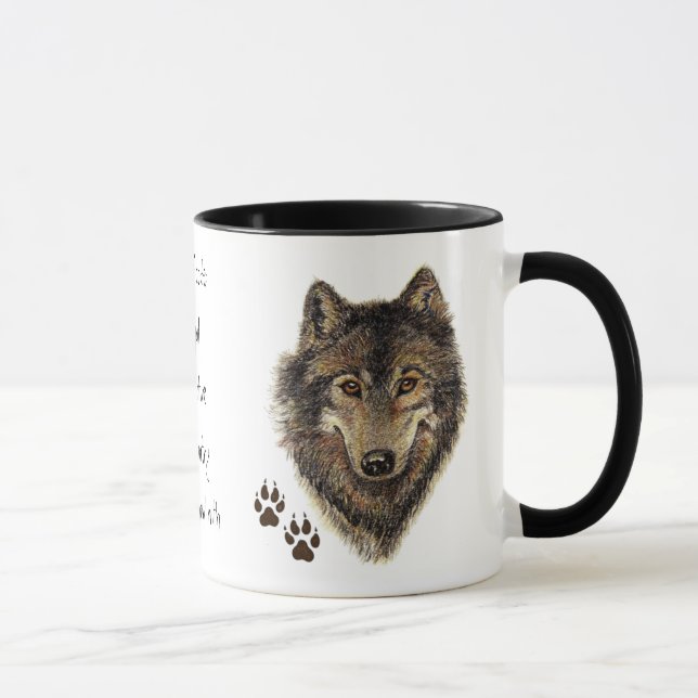 Caneca Wolf Code Cote, Wolves Animal (Direita)