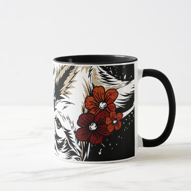 Caneca Wolf Flower Tatoo Vintage (Direita)