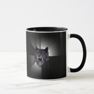 Caneca Wolf Meme Insano