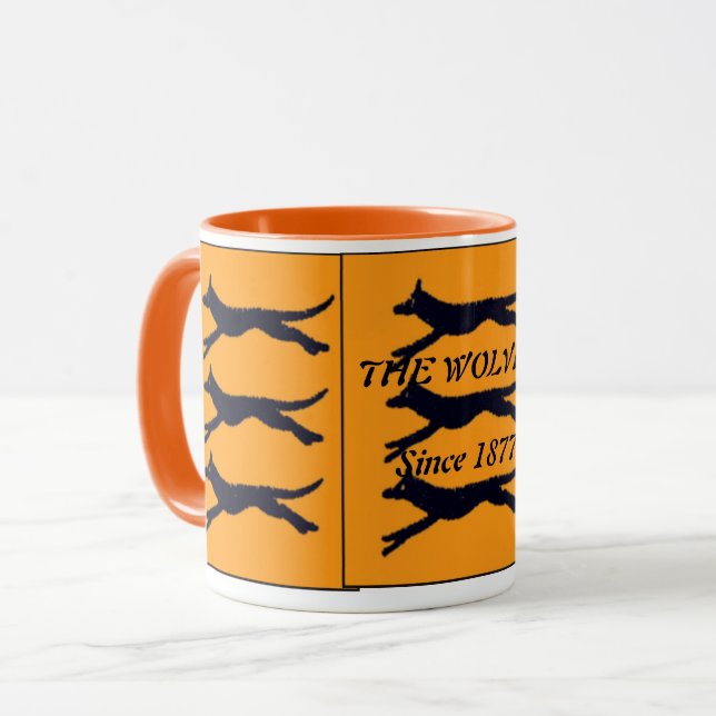 Caneca WOLVERHAMPTON QUER, "Os Lobos, desde 1877". (Frente Esquerda)