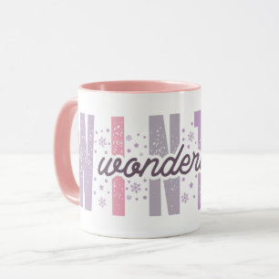 Caneca Wonderland de inverno - Tipografia Festiva
