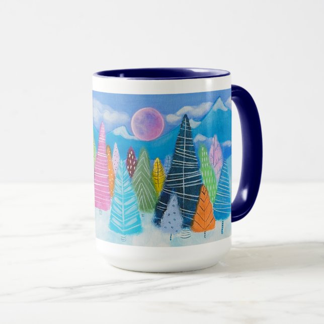 Caneca Wonderland Whimstic Forest Art (Frente Esquerda)