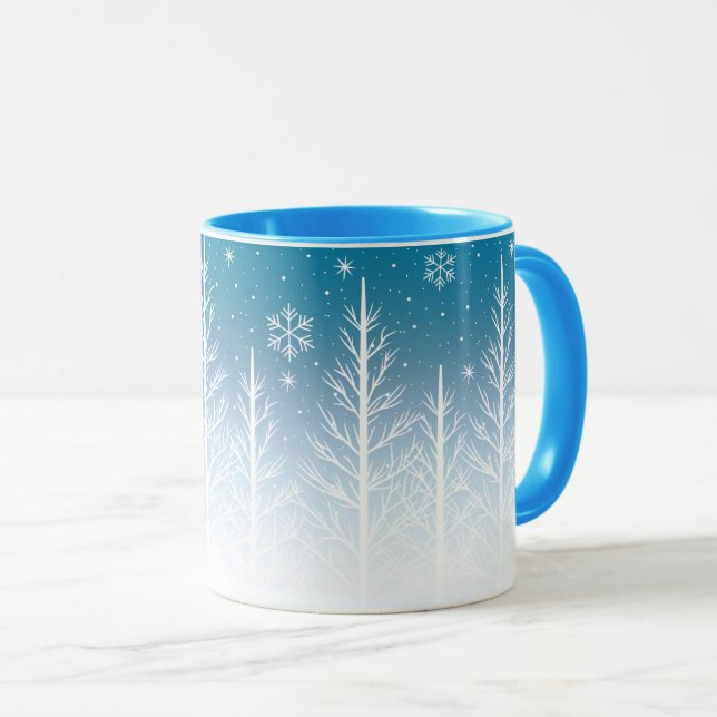 Caneca Wonderland Winter Snowflake Christmas Coffee Mug (Frente Esquerda)