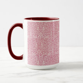 Caneca Woodland deixa o coelho rosa William Morris Patter