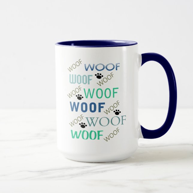 Caneca WOOF em Coffee Mug (Direita)