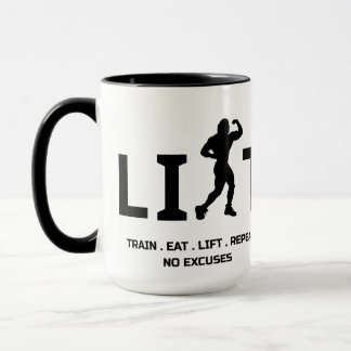 Caneca Workout Motivation Mug - LIFT and Train Hard
