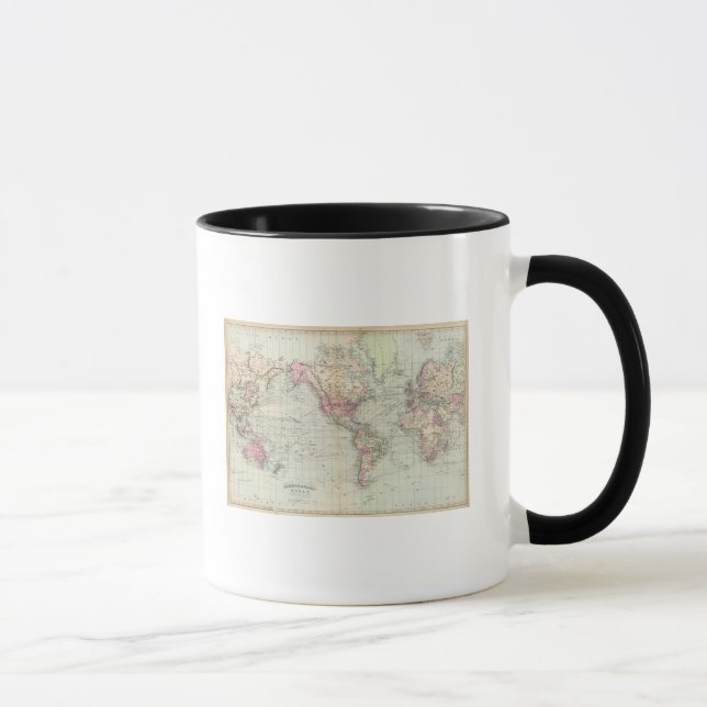 Caneca World, projeção do Mercator (Direita)