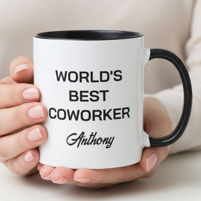 Caneca World's Best Coworker Custom Name Personalized  (Criador carregado)