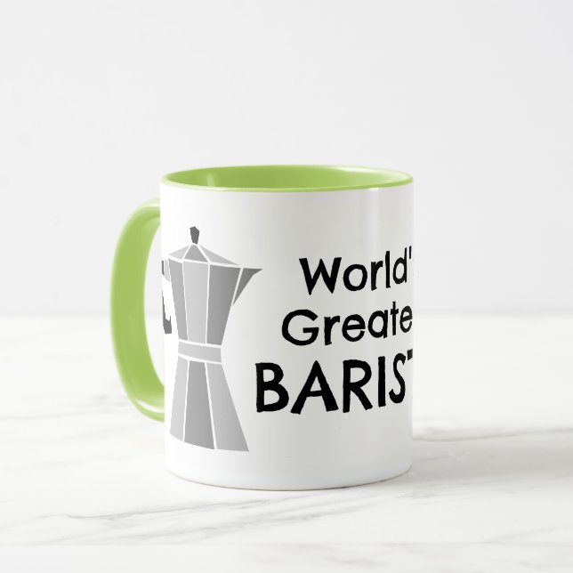 Caneca World's Greatest Barista Moka Pot Coffee Mug (Frente Esquerda)