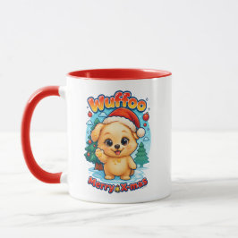 Caneca Wuffoo Starssie Natal Feliz Kawaii 3D Feriado