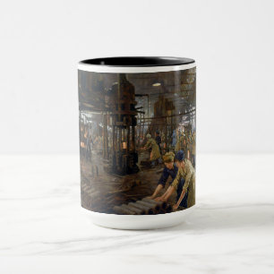 Caneca WW1 1918 Mulheres Trabalhando em Munições uma Fábr