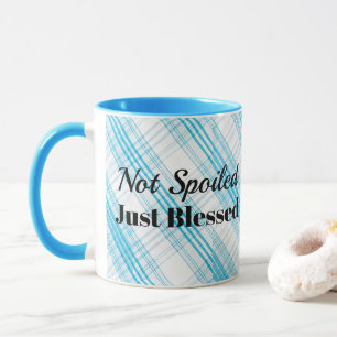 Caneca Xadrez Azul De Céu Azul De Mug-Dois Não Estragad