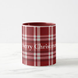 Caneca Xadrez branca vermelha