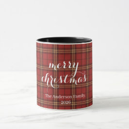 Caneca Xadrez Clássico Feliz Natal Festivo - 