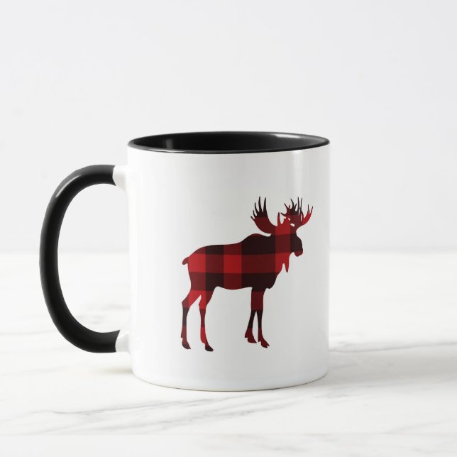 Caneca Xadrez de Buffalo Vermelho Mose (Esquerda)