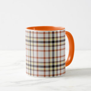 Caneca Xadrez de Tartan Amarelo-Cor-de-Cor-de-Cor-de-Cor-