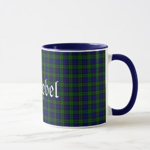 Caneca Xadrez de Tartan preta tradicional do relógio