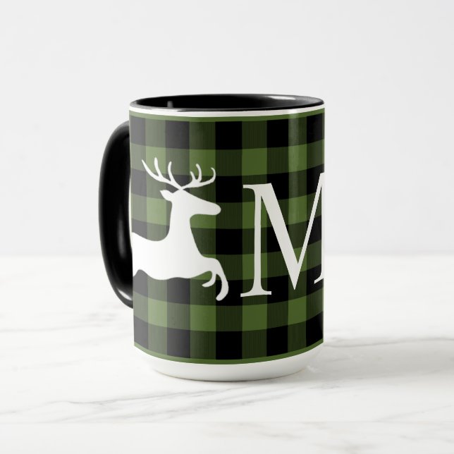 Caneca Xadrez de Verificação de Lumberjack de Búfalo Pret (Frente Esquerda)