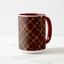 Caneca Xadrez deformado extremamente sujo de ferrugem ou 