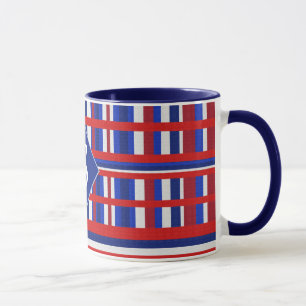 Caneca Xadrez Patriot Vermelho e Azul