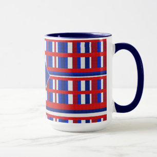 Caneca Xadrez Patriot Vermelho e Azul