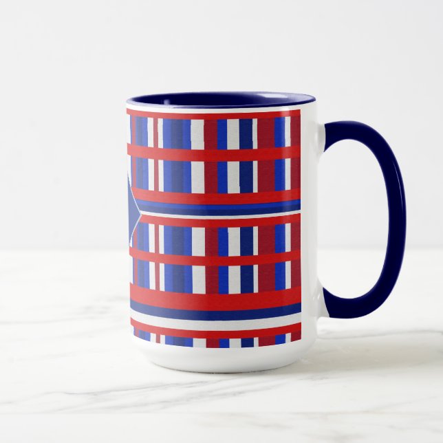 Caneca Xadrez Patriot Vermelho e Azul (Direita)