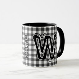 Caneca Xadrez Preta (Nome Antiquado do Monograma) Café Vi