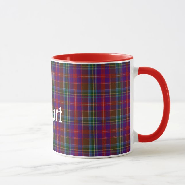 Caneca Xadrez Tradicional de Stuart Tartan Personalizada (Direita)