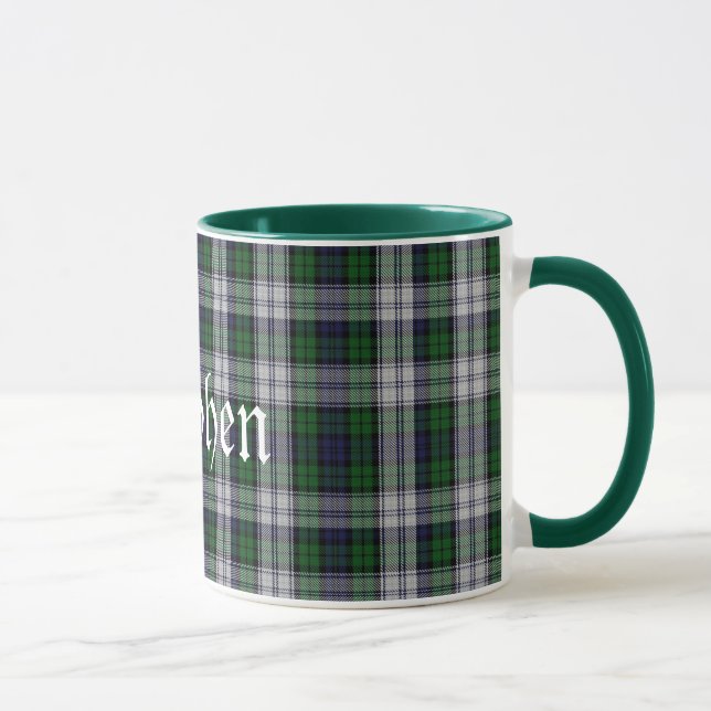 Caneca Xadrez tradicional de Tartan de vestir preto (Direita)