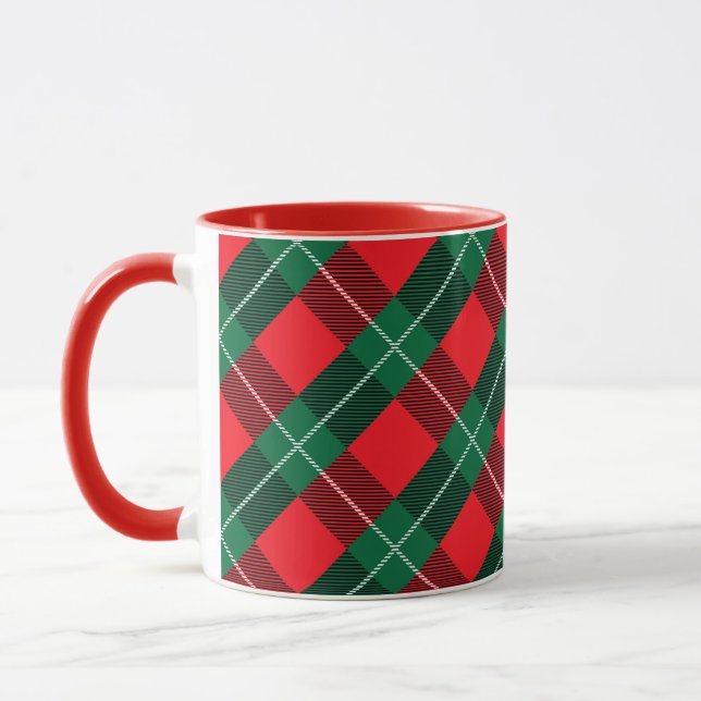 Caneca Xadrez Vermelho e Verde  (Esquerda)