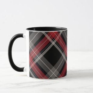 Caneca XADREZ vermelho preto