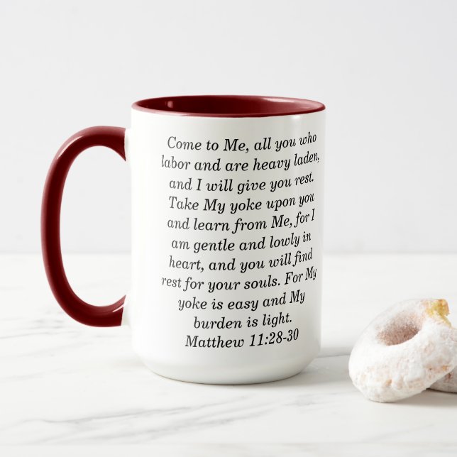 Caneca Xarope de café de dois tons, com a Escritura Perso (Com Donut)