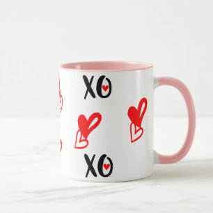 Caneca XO XO Heart Dia dos Namorados - Amor Kawaii