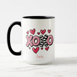 Caneca XOXO happy Valentine's day cute red hearts