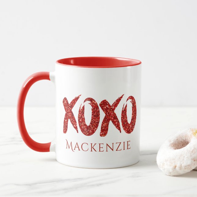 Caneca XOXO - Lente Vermelha | Glam BrushAVE Hug e Kisses (Com Donut)