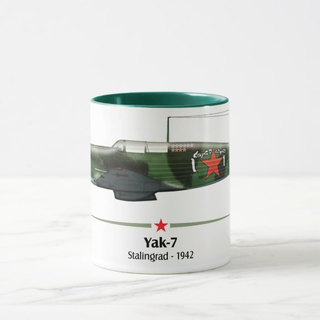 Caneca Yak-7 Russia - Stalingrad Battle - 1942 (Centro)