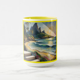 Caneca Yellow Beach Sunset Mug