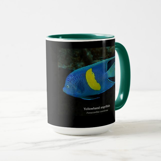 Caneca Yellowbar angelfish (Frente Esquerda)