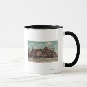 Caneca Yellowstone, WYView da pensão fiel velha inteira