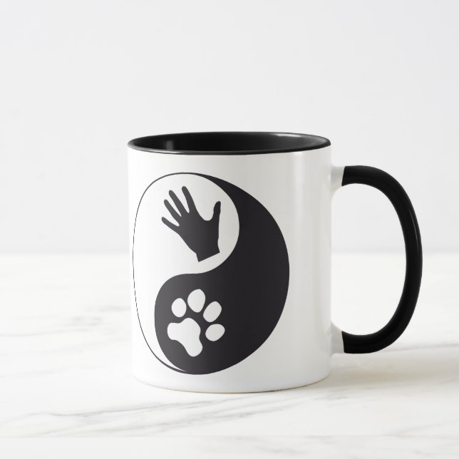 Caneca Yin e Yang com mão e pata (Direita)
