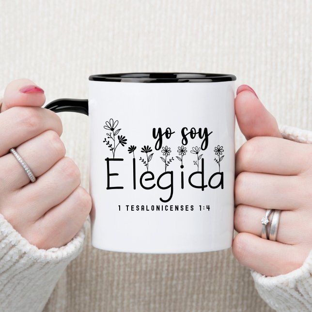 Caneca Yo Soy Elegida Espanhol Café Mug (Criador carregado)